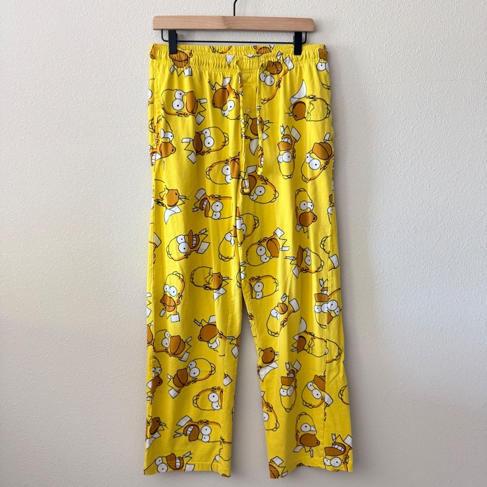 UNIVERSAL STUDIOS Mens The Simpsons Pajama Pants Homer Print Loungewear Size M